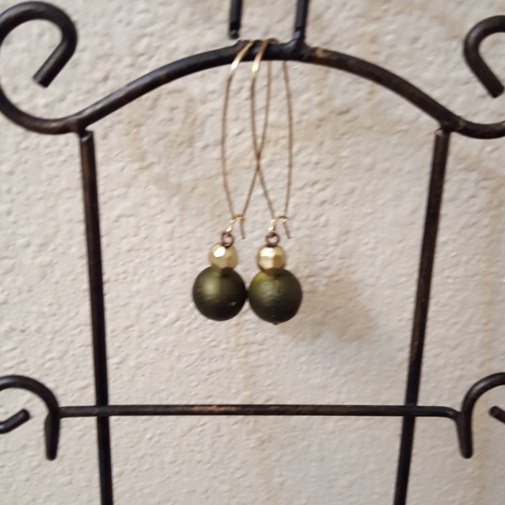 BOGO SALE - Emerald green earrings